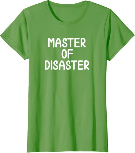 Vista 3 de Camiseta divertida con texto en inglés "Master Of Disaster