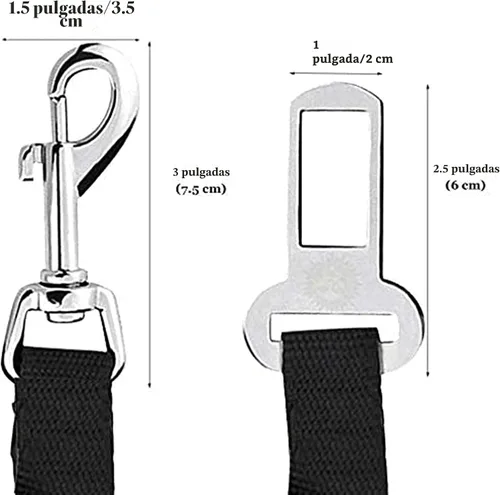 Vista 7 de SunGrow Cinturón de seguridad para perro para automóvil, cinturón de seguridad ajustable de nailon para mascotas, compatible con todos