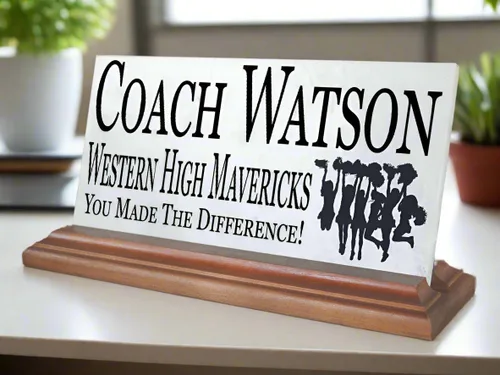 Vista 18 de Placa de regalo de entrenador de fútbol, premio de agradecimiento al equipo personalizado para grandes entrenadores de fútbol, para escritorio