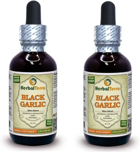 Vista 6 de Herbal Terra LLC Extracto líquido de bulbo seco de ajo negro (Allium Sativum), certificado orgánico, 2 onzas