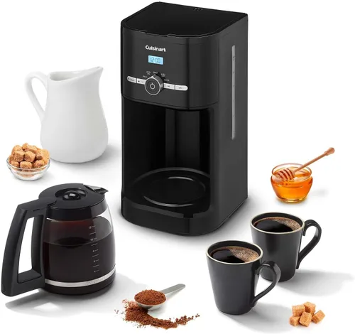 Vista 2 de Cafetera programable clásica de 12 tazas Cuisinart, color negro, DCC-1120BKNAS