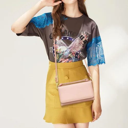 Vista 6 de GEEAD Bolsos cruzados pequeños de moda para mujer con ranuras para tarjetas, cuero sintético para mujer