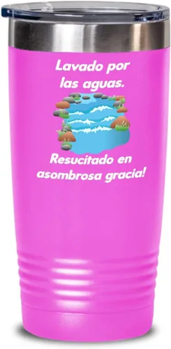 Vista 14 de Regalos católica cristianas vaso en espanol con versículos de la biblia para padres aguas