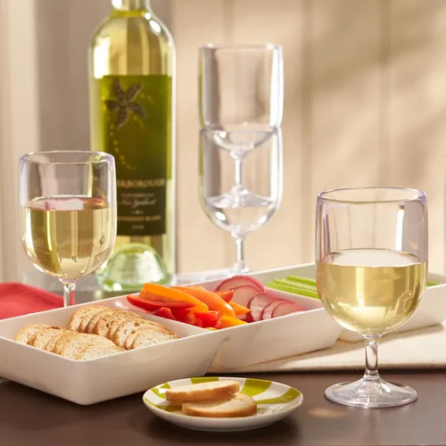 Vista 7 de 8 unidades resistente a la rotura calidad de restaurante SAN de plástico apilables estante de vinos, Transparente