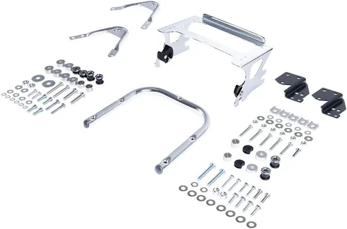 Vista 9 de Motorcycle Tour Trunk Pack Mount para 2009+ Harley Touring Equipaje - Negro, Soporte de montaje desmontable de liberación rápida Negro Año: 2009-2018