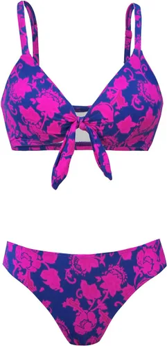 Vista 109 de CUPSHE - Conjunto de bikini de dos piezas para mujer, estampado floral y detalle de nudo de conejo