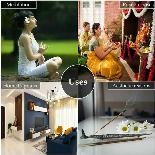 Vista 3 de 100 varillas de incienso de lavanda para interiores y exteriores, para dormitorio, adoración, meditación, lo mejor para meditación, yoga, terapia