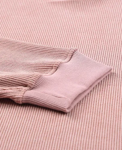 Vista 6 de SELINK Sudadera de pana de gran tamaño con cuello redondo para mujer, manga larga, casual, sin botones