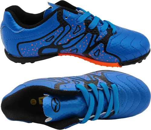 Vista 3 de Zapatos de fútbol para niños con cordones, zapatos deportivos de fútbol para jóvenes, informales, al aire libre, suelo firme