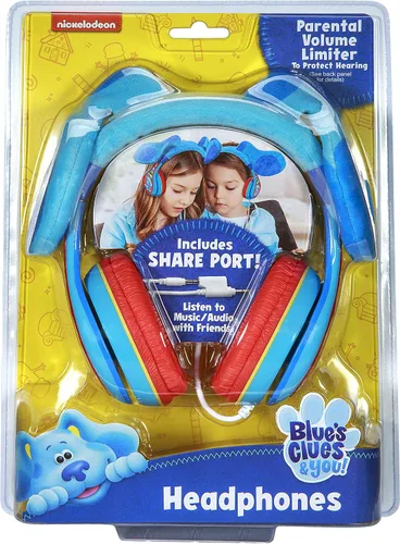 Vista 4 de eKids Blue's Clues and You - Auriculares para niños, incluye puerto compartido