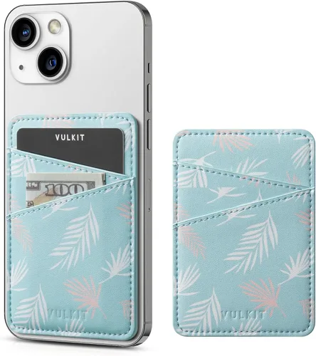 Vista 11 de VULKIT Tarjetero para teléfono Billetera de cuero adhesivo bolsillo RFID bloqueo tarjetas de crédito fundas para tarjetas de crédito Stick Back of