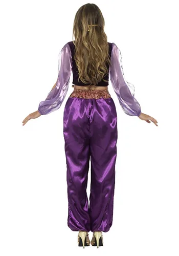 Vista 2 de Disfraz de Bailarina de Vientre Morada para Mujer Multicolor