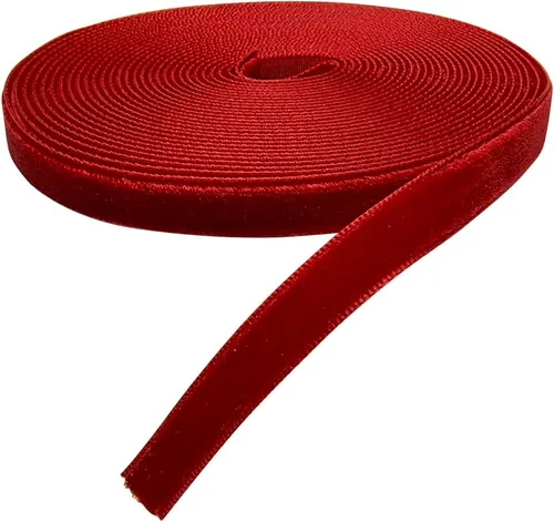 Vista 15 de Chenkou Craft 5 yardas de cinta de terciopelo para decoración navideña y embalaje artesanal