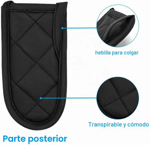Vista 2 de Evoio Fundas de mango de sartén de hierro fundido, fundas para mango de olla, resistentes al calor, resistentes al calor, fundas para mango
