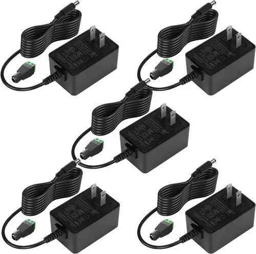 Vista 9 de Adaptador CA/CC de 12 V 2 A con certificación UL, fuente de alimentación de 12 voltios 2 amperios 24 W con 10 puntas para tiras de luces LED