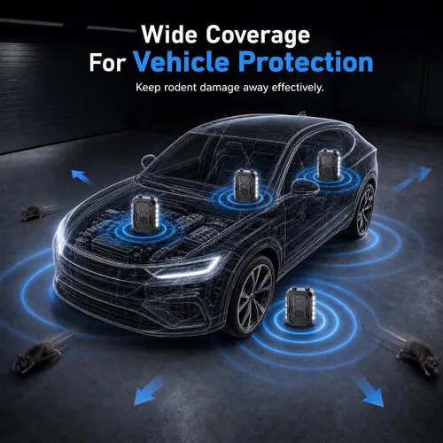 Vista 4 de Repelente ultrasónico de roedores actualizado 2026 para motor de automóvil