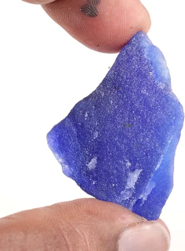 Vista 2 de REAL-GEMS Cuentas de piedras preciosas para collar 12.45-65.00 Collar de cuentas de cristal de zafiro azul para mujeres y hombres, Gema, Zafiro
