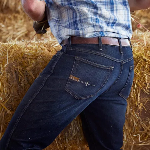 Vista 6 de Ariat Rebar M4 Relaxed DuraStretch - Jeans básicos de corte de bota para hombre, Carbine