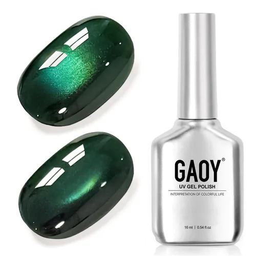 Vista 18 de GAOY Esmalte de uñas de gel Brown Cat Eye, 4629 azul ámbar, 0.5 fl oz Ámbar azul