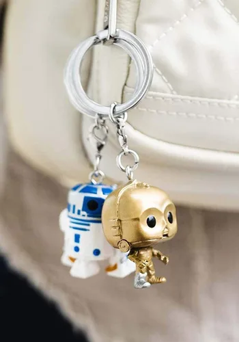 Vista 2 de Funko Llavero Pop: Star Wars - C-3PO - Llavero novedoso C3PO - Mini figura coleccionable - Relleno de calcetines - Idea de regalo - Producto