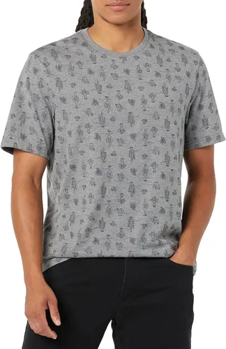 Vista 2 de Tienda Essentials Camiseta de manga corta con cuello redondo para hombre, ajuste regular, paquete de 2