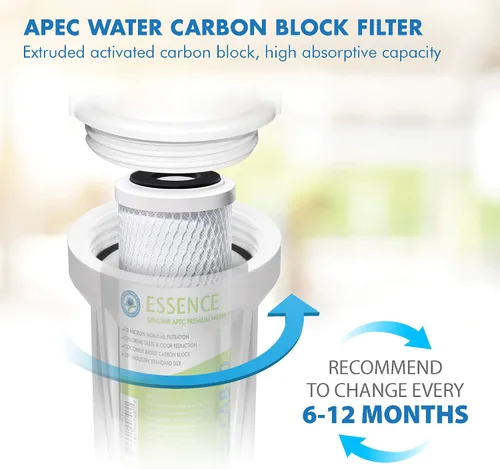 Vista 4 de APEC Water Systems Filtro de agua de bloque de carbono de 10 pulgadas para sistema de ósmosis inversa, 10 x 2.5 pulgadas, 10 micras (FI-ES-CAB10)