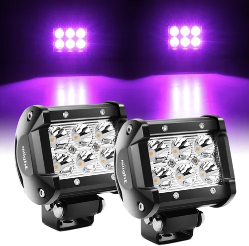 Vista 9 de Nilight Barra de luz LED, 18 W, 1260 lm, todo terreno, conducción, antiniebla, iluminación de trabajo para camioneta, tractor, camioneta, barco