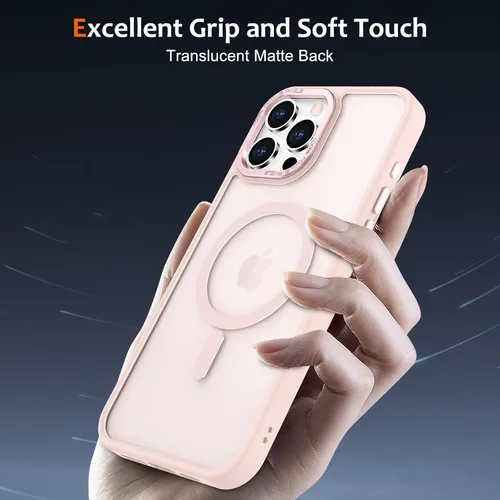 Vista 517 de Anuck - Funda magnética para iPhone 11 compatible con MagSafe, carcasa trasera mate translúcida dura, borde de TPU, delgada, resistente a impactos