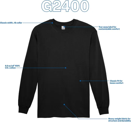 Vista 19 de Gildan - Camiseta de manga larga de algodón ultra estilo G2400 para adultos, paquete múltiple
