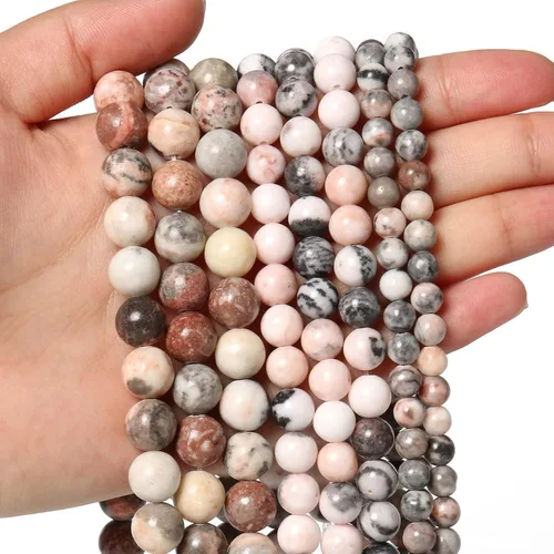 Vista 19 de 60 piezas de cuentas de piedra natural de 15⁄64 pulgadas (6 mm) con cuentas de amazonita de cristal, piedras preciosas para hacer joyería, pulseras