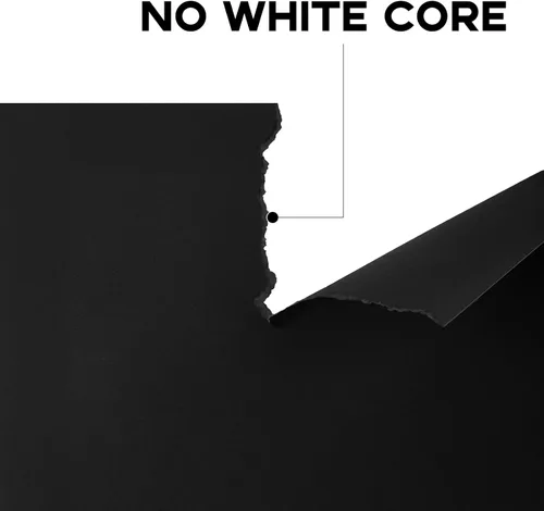 Vista 3 de Papel de construcción de Halloween pesado negro de 110 libras, 100 hojas de papel de cartulina negra gruesa para invitaciones, menús, álbumes