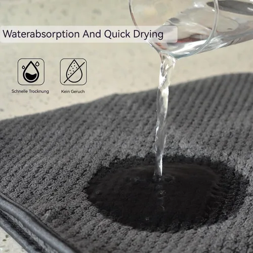 Vista 4 de KinHwa Toallas de mano de microfibra para baño, toallas faciales suaves y absorbentes, toallas de mano grises para baño, paños de lavado para spa