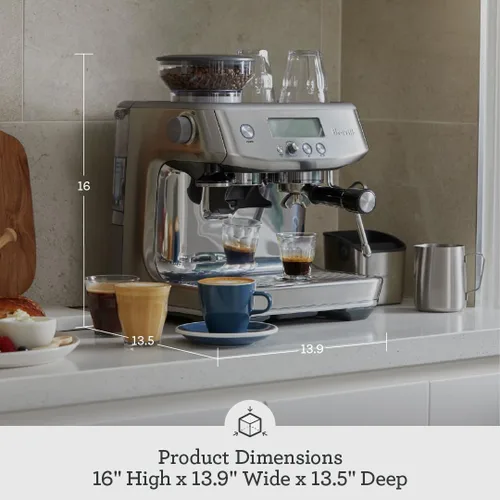Vista 11 de Breville BES878BSS Barista Pro - Máquina de café expreso, acero inoxidable cepillado Trufa Negra