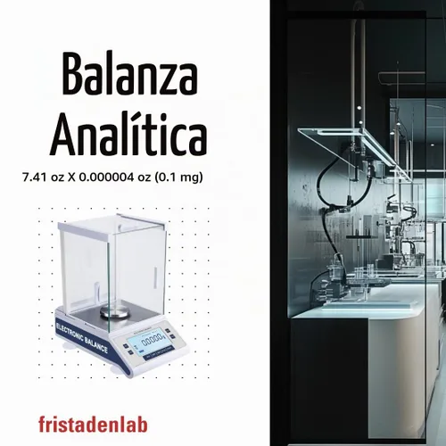 Vista 2 de Fristaden Lab Balanza analítica 7.41 oz x 0,1 mg (0.00 oz) Certificado de calibración Balanza de laboratorio profesional Compañía USA