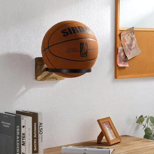 Vista 4 de Soporte de Pared para Baloncesto, Organizador de Exhibición y Almacenamiento de Pelotas para Baloncesto, Fútbol, Fútbol Americano, Voleibol