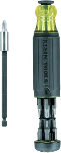 Vista 13 de Klein Tools 80083 Kit de destornillador de impacto con juego de llaves de impacto SAE 7 en 1 y destornillador de longitud ajustable multibroca 14