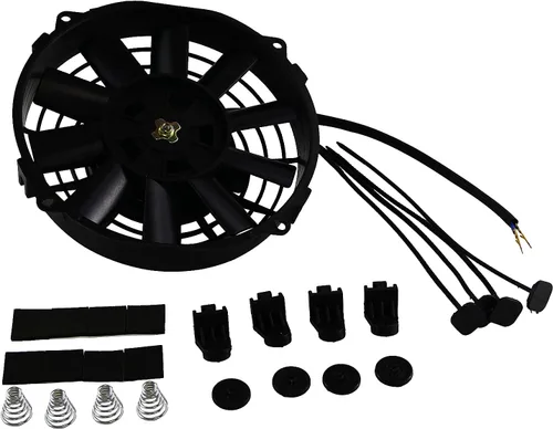 Vista 4 de Transmisión universal del motor de aluminio AN10 30 hileras kit de enfriador de aceite con soporte + manguera adaptadora+kit de ventilador de 7