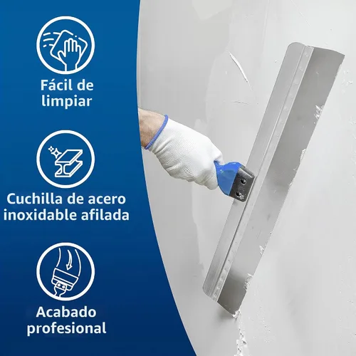 Vista 2 de Cuchilla para Encintado Profesional de 18" Hoja de Acero Inoxidable Premium con Agarre Suave La Mejor Herramienta de Encintado para Paneles
