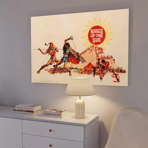 Vista 7 de SHUBIAO Kings of The Sun Retro Old Movie Poster Art Cover 2 Canvas Poster Wall Art Decor Print Picture Paintings for Living Room Bedroom Decoration