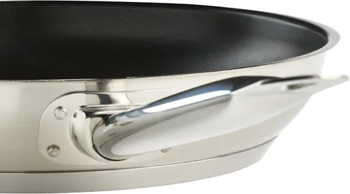 Vista 4 de Sartén Winco de acero inoxidable de 11 pulgadas, antiadherente