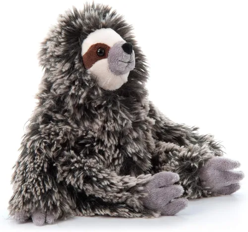 Vista 5 de The Petting Zoo Peluche de perezoso, regalos para niños, animales salvajes del zoológico Onez, juguete de peluche de perezoso de 13 pulgadas