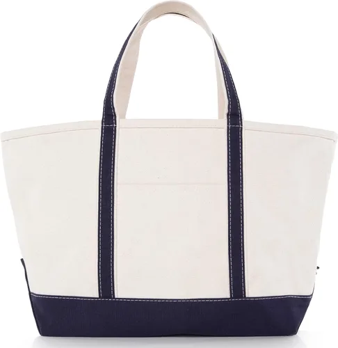 Vista 23 de CB STATION Bolso grande clásico – Bolsa de lona para mujer – Diseño multicolor, perfecta para viajes y compras En blanco: azul bebé