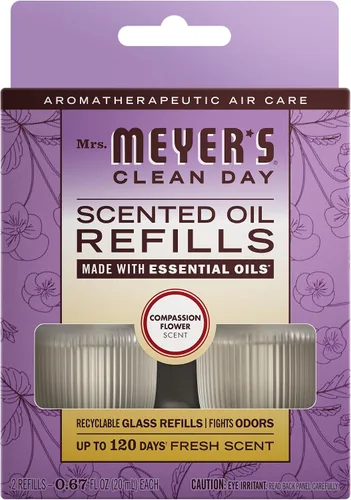 Vista 9 de MRS. MEYER'S Clean Day - Difusor de aceite perfumado premium, ambientador de pared enchufable, dispositivo de aroma aromatéutico para el hogar
