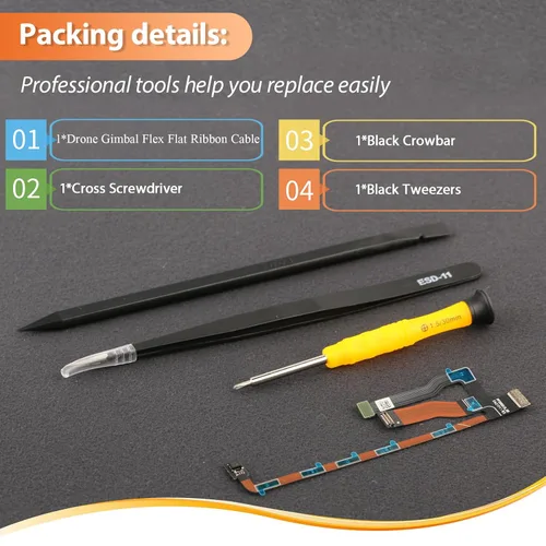Vista 6 de para DJI Mini 2 Cable de cinta de repuesto para DJI Mavic Mini/Mini SE/Mini 2 SE 4K Gimbal Flex Cable plano de cinta Accesorios para dron Parte