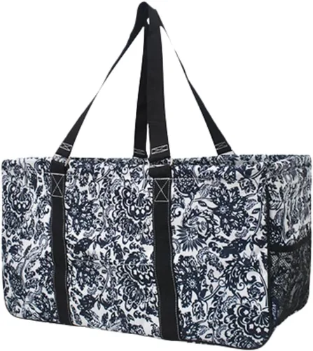 Vista 57 de NGIL Bolsa de comestibles reutilizable extra grande plegable de gran tamaño para comestibles, almacenamiento, picnic, playa, Estampado de vaca