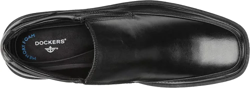 Vista 5 de Dockers Mocasines sin cordones Edson para hombre, Negro