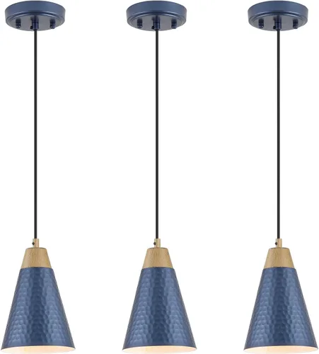Vista 12 de Lámpara colgante negra enchufable, luces colgantes con interruptor de encendido/apagado de cable de enchufe, mini luces colgantes para isla