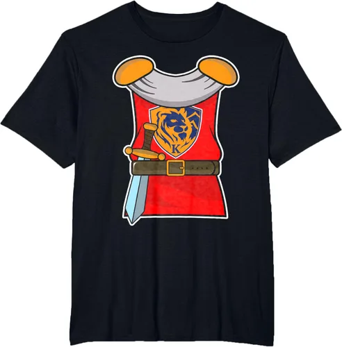Vista 35 de Disfraz medieval de caballero de Halloween para adultos y niños, Negro, S