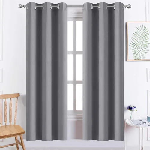 Vista 59 de Yakamok Cortinas opacas para dormitorio, aislamiento térmico, cortinas de oscurecimiento de habitación para sala de estar, juego de 2 paneles