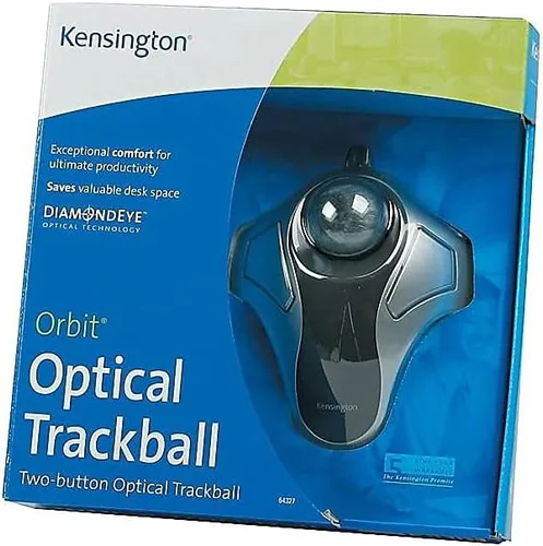 Vista 5 de Kensington Orbit Optical Trackball Mouse USB 2.0, uso de mano izquierda/derecha, negro/plateado